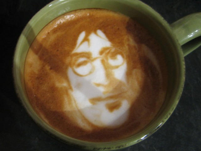 John Lennon Latte Art