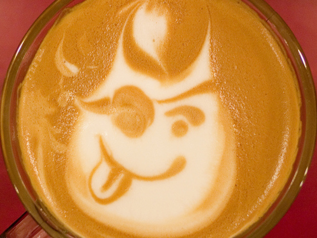 Pirate Ghost Latte Art